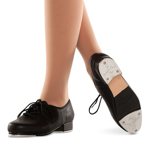 Danshūz “Slammer” Black Leather Lace Up Tap Shoes