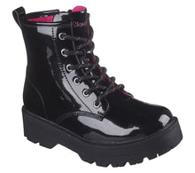 Load image into Gallery viewer, Skechers “Destiny Setter” Patent Leather Lace Up Boots : Size 1 to 5
