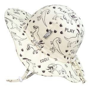 Jan & Jul Gro-with-me Cotton Floppy Hat in Dino Play: Sizes S to XL