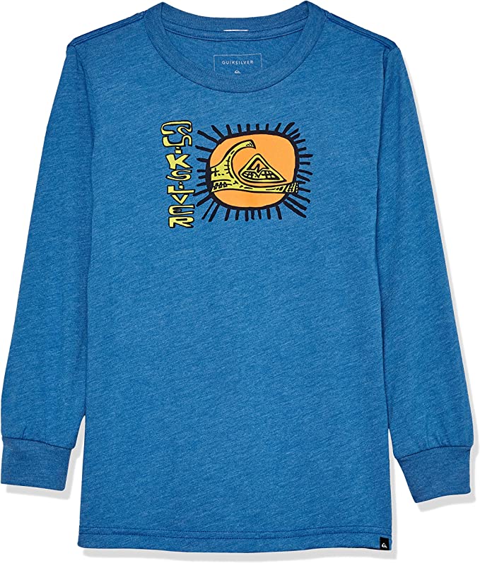 Quiksilver Long Sleeved Logo Tee in Blue : Size 2 to 7