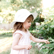 Load image into Gallery viewer, Jan &amp; Jul Gro-with-me Bucket Hat White Eyelet : Sizes S to XL
