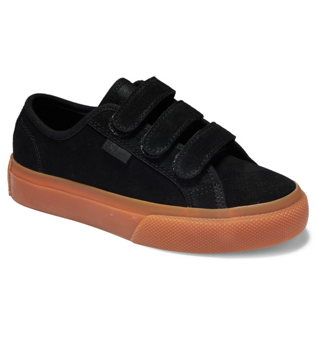 DC Manual V Velcro Shoes in Black/Gum : Size 10.5 to 13