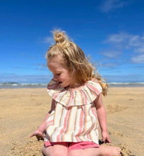 Load image into Gallery viewer, Poppet &amp; Fox 100% Cotton Pastel Stripes Summer Blouse : Size 3 to 16
