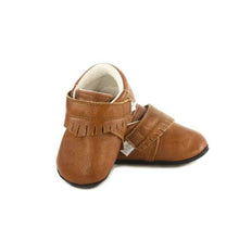 Load image into Gallery viewer, Jack &amp; Lily Antique Brown Leather Infant Mocs
