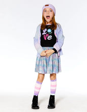 Load image into Gallery viewer, Deux Par Deux Girls Black “Love” Long Sleeve Shirt: Size 3 to 8
