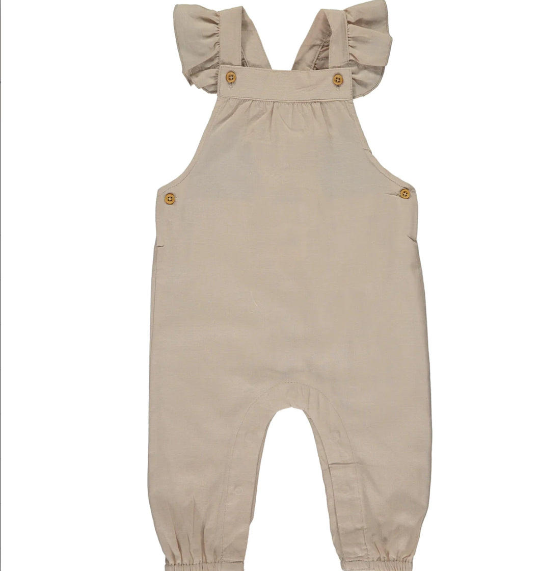 Vignette Girls Eloise Overalls in Stone: Size 2 to 7 Years
