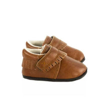 Load image into Gallery viewer, Jack &amp; Lily Antique Brown Leather Infant Mocs
