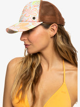Load image into Gallery viewer, Roxy “Beautiful Morning” Trucker Hat in Orange/Floral Print
