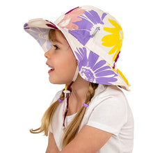 Load image into Gallery viewer, Jan &amp; Jul Gro-with-me Bucket Hat in Colourful Daisy Print : Sizes S to XL
