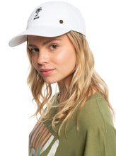Load image into Gallery viewer, Roxy “Next Level” Palm Tree Logo Baseball Cap in White
