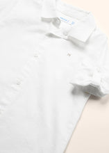 Load image into Gallery viewer, Mayoral Boys Linen Blend Dress Shirt in White: Size 6M to 24M
