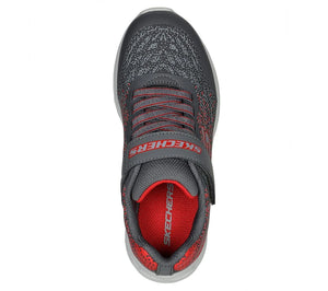 Skechers Microspec “Tromson” Sneakers in Charcoal/Red : Size 10.5 to 5