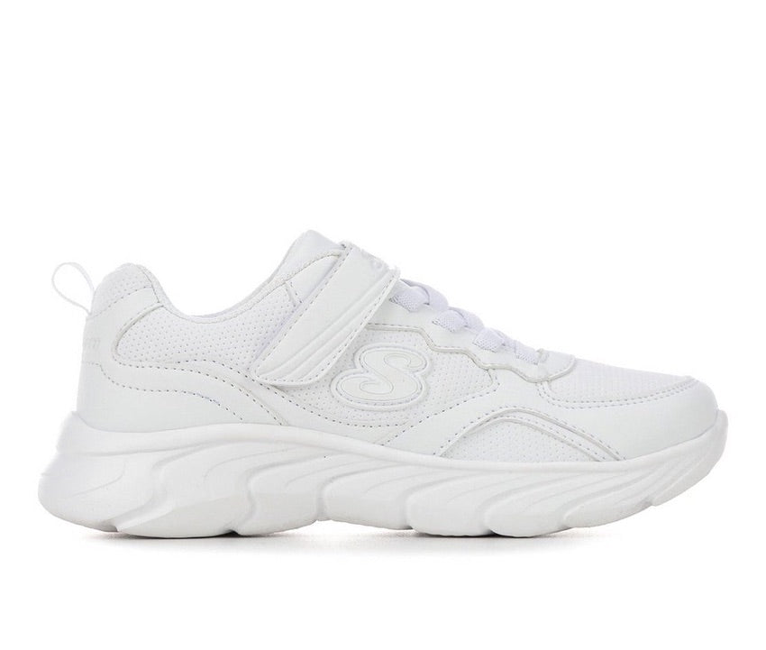 Skechers “Tardy Time” Running Shoes in All White : Size 11.5 to 2.5