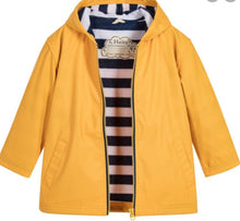 Load image into Gallery viewer, Hatley Yellow With Navy Stripe Lining Splash Jacket for Baby : Size 9m to 24m
