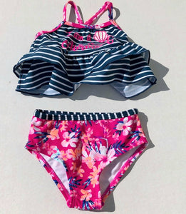 Baby Girls Ruffled Tankini Top  Mermaid  Swimsuit
