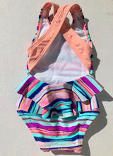 Load image into Gallery viewer, Baby Girls Vacay Mode One Piece Ruffle Bottom Swimsuit
