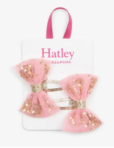 Hatley Pink Bow Hair Clips