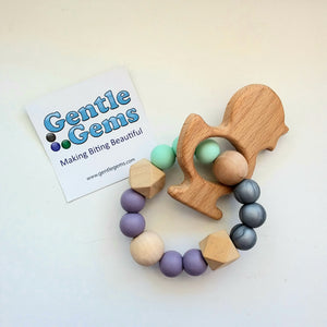 Gentle Gems Teething Rattles  Made in BC: 3 STYLES to Choose From