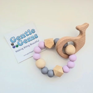 Gentle Gems Teething Rattles  Made in BC: 3 STYLES to Choose From