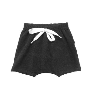 Portage & Main Charcoal Harem Shorts Sizes 0-6M to 8 years Made in Canada