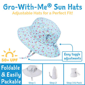 Jan & Jul Gro-with-me Bucket Hat in Rainbow Print : Sizes S to XL