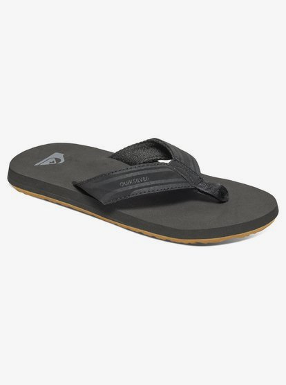 Black Monkey Wrench Sandals for Boys by Quiksilver Sizes C11 to Y6