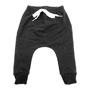 Portage and Main Drawstring Joggers in Black : Sizes 1m to Youth Small