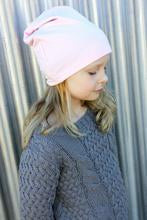 Peggalish Bamboo Cotton Beanie in Blush : Sizes NB to Adult