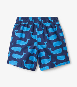 Hatley Block Whales Swim Trunks : Size 2 to 8 Years
