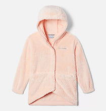 Load image into Gallery viewer, Columbia Sportswear Girls Fire Side Sherpa Long Jacket In Peach Blossom Orchid Size XS and S
