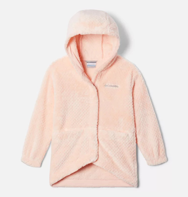 Columbia Sportswear Girls Fire Side Sherpa Long Jacket In Peach Blossom Orchid Size XS and S