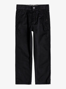 Quiksilver Boy's Everyday Union Straight Fit Chinos in Black: Size 6 - 8