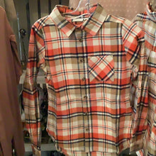 Load image into Gallery viewer, Mid Orange Fall Flannel : size 7-14 y
