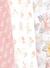 Load image into Gallery viewer, Aden + Anais Silky Soft Muslin Cotton Swaddle Blanket in Watercolor Mushrooms and Flowers Print
