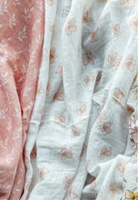 Load image into Gallery viewer, Aden + Anais Silky Soft Muslin Cotton Swaddle Blanket in Soft Cherry Blossom Print
