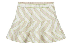 Mayoral Girls Striped Linen Skirt : Sizes 3 to 8
