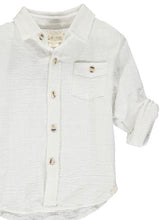 Load image into Gallery viewer, Me and Henry Boys White Cotton Gauze Button Down Dress Shirt  : Sizes 2 to 16
