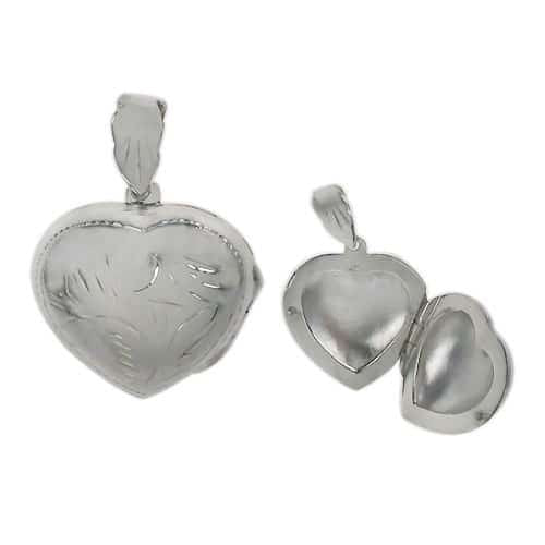 Sterling Silver Engraved Lockets: 2 Sizes 12mm & 14mm