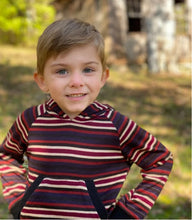 Load image into Gallery viewer, Me &amp; Henry Multi Stripe Hooded Sweatshirt : Size 2/3 to 16 Years
