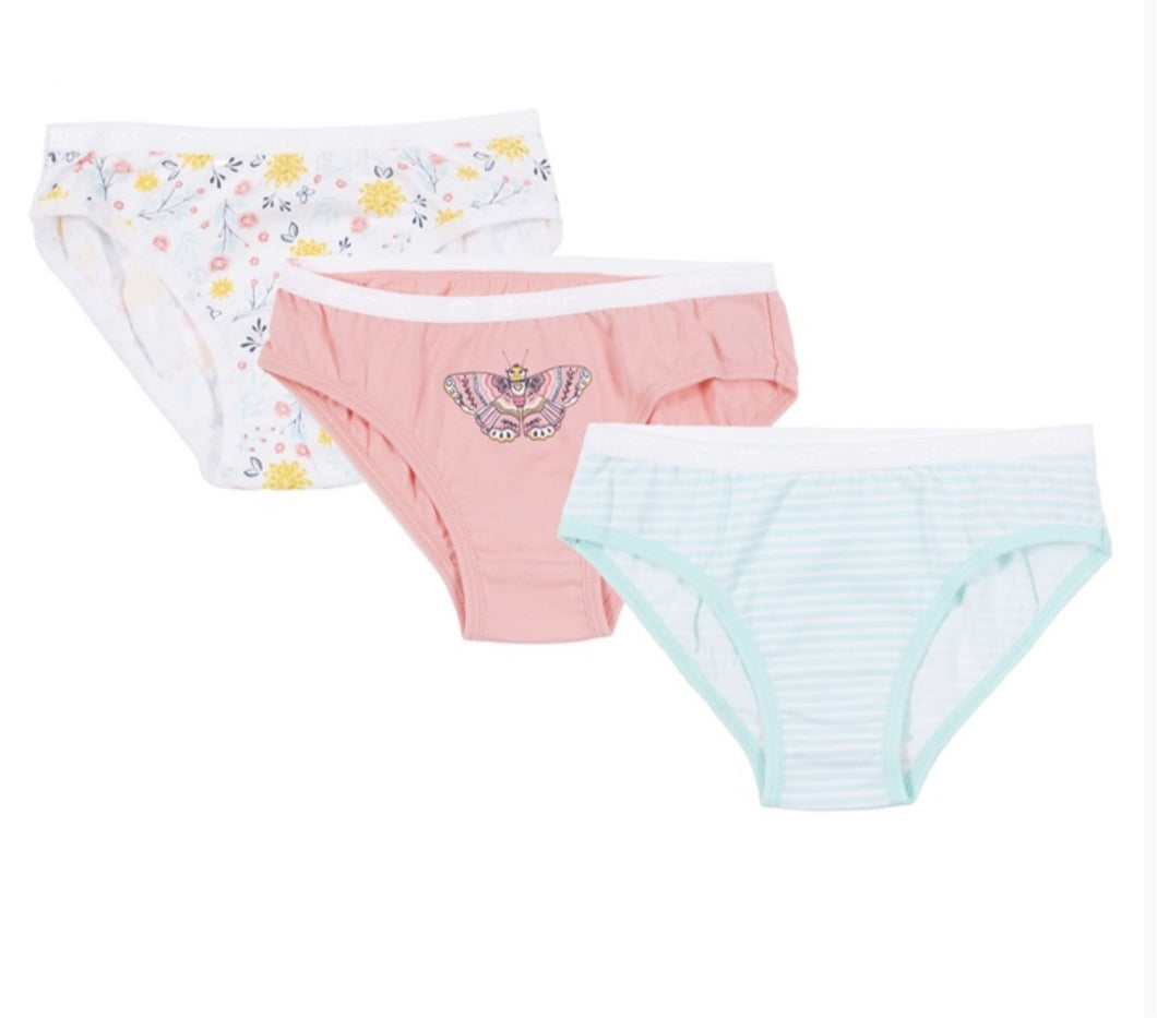 Nano Girls 3 Pack “Spring Flowers” Underwear : Size 2/3 to 10/12