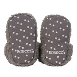 Load image into Gallery viewer, Robeez Sherpa Baby Booties in Grey Blue : Sizes 0/3 to 6/12M
