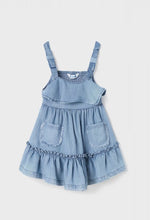 Load image into Gallery viewer, Mayoral Baby Girl Denim Dress With Pockets:Size 6M-36M
