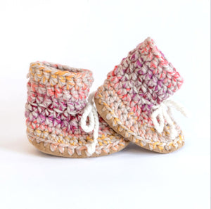 Huddy Buddies Unicorn Knitted Baby Shoes: Sizes 0M to 2Y