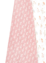 Load image into Gallery viewer, Aden + Anais Silky Soft Muslin Cotton Swaddle Blanket in Pink with White Leaves Print
