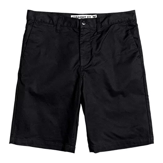 DC Youth Worker Straight Shorts in Black: Sizes 8 to 16
