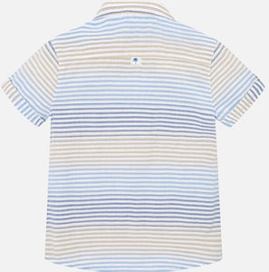 Mayoral Boys Striped Button Down Shirt : Sizes 2 to 9