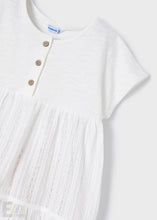Load image into Gallery viewer, Mayoral Girl Short Sleeved Flutter Blouse in White : Size 2 to 8 Years

