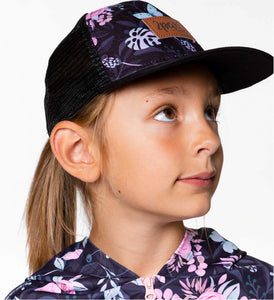 Deux Par Deux Flowers and Butterfly Ball Cap: Sizes Infant to 12 years