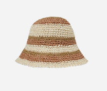 Load image into Gallery viewer, Rylee and Cru Girls Striped Rafia Summer Hat : One Size
