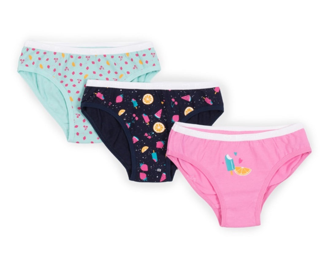 Nano Girls Underwear “Summer Fruits” Print 2 Pack : Sizes 2/3 to 10/12
